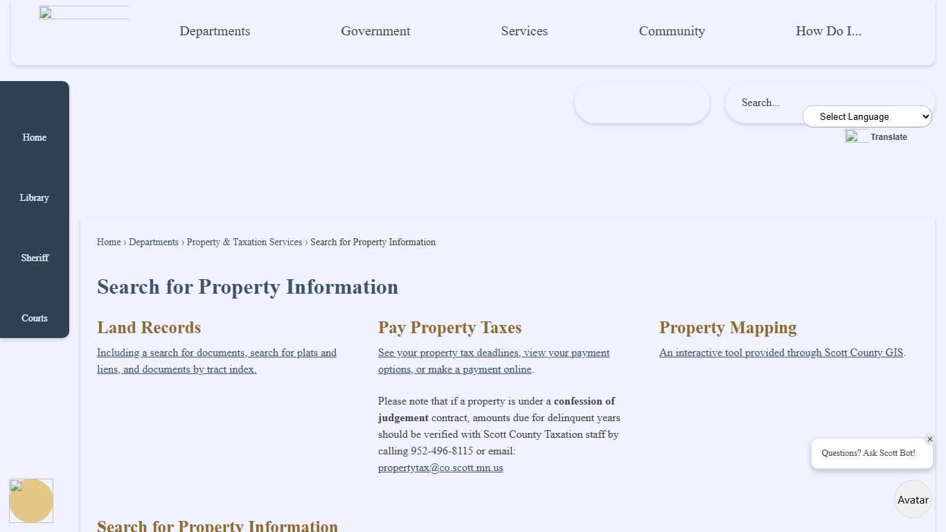 Search for Property Information Scott County, MN